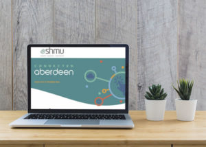 website graphic on laptop